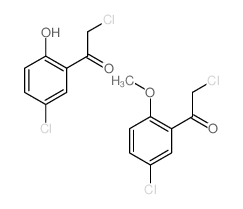 2-chloro-1-(5-chloro-2-hydroxy-phenyl)ethanone; 2-chloro-1-(5-chloro-2-methoxy-phenyl)ethanone结构式