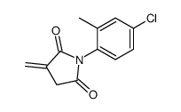 1-(4-chloro-2-methylphenyl)-3-methylidenepyrrolidine-2,5-dione结构式
