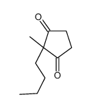 2-butyl-2-methylcyclopentane-1,3-dione结构式