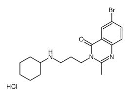 6-bromo-3-[3-(cyclohexylamino)propyl]-2-methylquinazolin-4-one,hydrochloride Structure