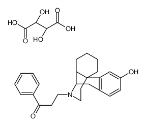 Morphinan-3-ol,17-(2-phenylcarbonylethyl)-,tartrate,(-) Structure