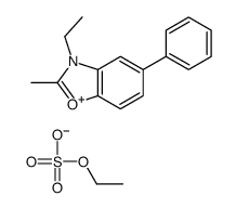 3-ethyl-2-methyl-5-phenyl-1,3-benzoxazol-3-ium,ethyl sulfate结构式