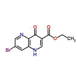 Ethyl 7-bromo-4-oxo-1,4-dihydro-1,5-naphthyridine-3-carboxylate Structure