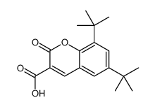 6,8-ditert-butyl-2-oxochromene-3-carboxylic acid Structure