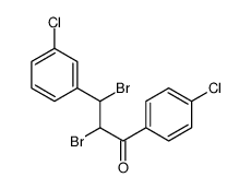 2,3-dibromo-3-(3-chlorophenyl)-1-(4-chlorophenyl)propan-1-one Structure