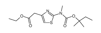 {2-[(1,1-dimethyl-propoxycarbonyl)-methyl-amino]-thiazol-4-yl}-acetic acid ethyl ester结构式