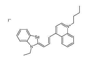 (2Z)-2-[(E)-3-(1-butylquinolin-1-ium-4-yl)prop-2-enylidene]-3-ethyl-1,3-benzoselenazole,iodide Structure
