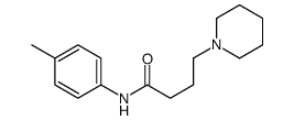 N-(4-methylphenyl)-4-piperidin-1-ylbutanamide结构式
