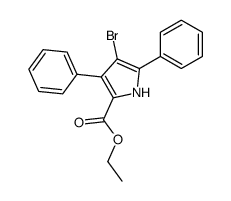 ethyl 4-bromo-3,5-diphenyl-1H-pyrrole-2-carboxylate结构式