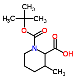 3-methyl-1-[(2-methylpropan-2-yl)oxycarbonyl]piperidine-2-carboxylic acid Structure