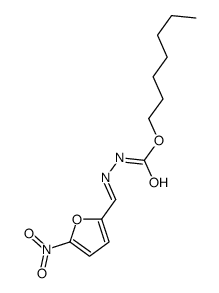 heptyl N-[(5-nitrofuran-2-yl)methylideneamino]carbamate结构式