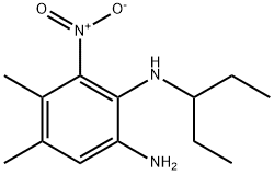 4,5-Dimethyl-6-nitro-N1-(pentan-3-yl)benzene-1,2-diamine Structure