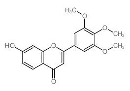 4H-1-Benzopyran-4-one, 7-hydroxy-2- (3,4,5-trimethoxyphenyl)-结构式