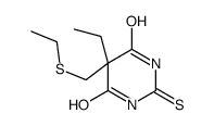5-Ethyl-5-(ethylthiomethyl)-2,3-dihydro-2-thioxo-4,6(1H,5H)-pyrimidinedione结构式