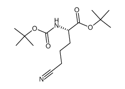 tert-butyl N-Boc-2-amino-5-cyanopentanoate Structure