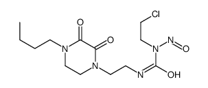 3-[2-(4-butyl-2,3-dioxopiperazin-1-yl)ethyl]-1-(2-chloroethyl)-1-nitrosourea结构式