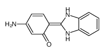 3-amino-6-(1,3-dihydrobenzimidazol-2-ylidene)cyclohexa-2,4-dien-1-one结构式