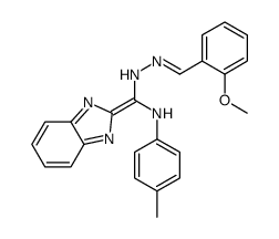 1-(benzimidazol-2-ylidene)-N'-[(2-methoxyphenyl)methylideneamino]-N-(4-methylphenyl)methanediamine结构式