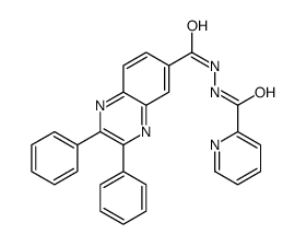 2,3-diphenyl-N'-(pyridine-2-carbonyl)quinoxaline-6-carbohydrazide结构式
