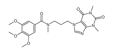 N-[3-(1,3-dimethyl-2,6-dioxopurin-7-yl)propyl]-3,4,5-trimethoxy-N-methylbenzamide结构式