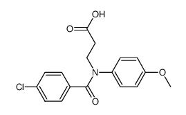 N-(p-chlorobenzoyl)-β-(p-anisidino)propionic acid结构式