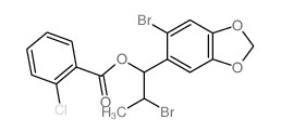 [2-bromo-1-(6-bromobenzo[1,3]dioxol-5-yl)propyl] 2-chlorobenzoate结构式