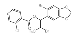 [2-bromo-1-(6-bromobenzo[1,3]dioxol-5-yl)propyl] 2-chlorobenzoate Structure