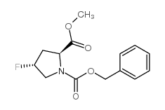 (2S,4R)-4-氟-1,2-吡咯烷二羧酸 2-甲基 1-(苯基甲基)酯结构式