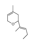 3,6-Dihydro-4-methyl-2-(1-methyl-1-butenyl)-2H-pyran Structure