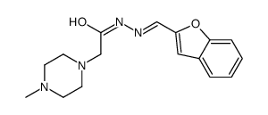 N-[(E)-1-benzofuran-2-ylmethylideneamino]-2-(4-methylpiperazin-1-yl)acetamide Structure