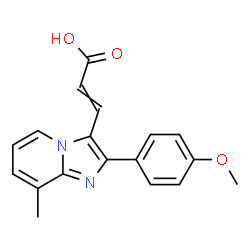 3-[2-(4-METHOXY-PHENYL)-8-METHYL-IMIDAZO[1,2-A]-PYRIDIN-3-YL]-ACRYLIC ACID结构式