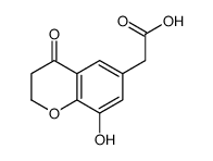2-(8-hydroxy-4-oxo-2,3-dihydrochromen-6-yl)acetic acid Structure