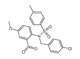 N-(4-chlorobenzyl)-N-[(4-methylphenyl)sulfonyl]-2-nitro-4-methoxyaniline结构式