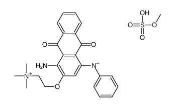 2-(1-amino-4-anilino-9,10-dioxoanthracen-2-yl)oxyethyl-trimethylazanium,methyl sulfate Structure