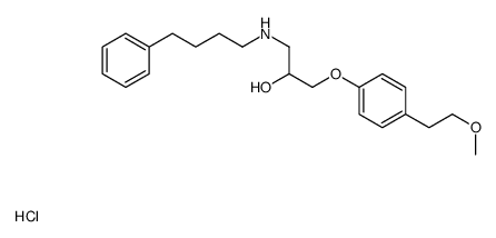 2-Propanol, 1-(4-(2-methoxyethyl)phenoxy)-3-((4-phenylbutyl)amino)-, h ydrochloride Structure