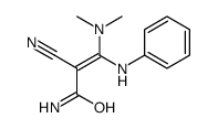 3-anilino-2-cyano-3-(dimethylamino)prop-2-enamide Structure