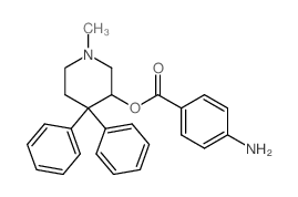 (1-methyl-4,4-diphenyl-3-piperidyl) 4-aminobenzoate结构式