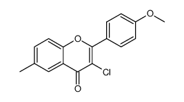 3-chloro-2-(4-methoxy-phenyl)-6-methyl-chromen-4-one结构式