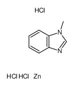 1-methyl-1H-benzimidazole, compound with zinc chloride and hydrogen chloride Structure