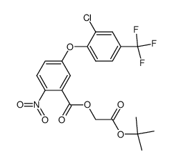 2-chloro-4-trifluoromethyl-3'-(carbo-tert-butoxymethoxycarbonyl)-4'-nitrodiphenyl ether结构式
