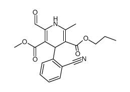 n-propyl 6-formyl-2-methyl-4-(2-cyanophenyl)-5-methoxycarbonyl-1,4-dihydropyridine-3-carboxylate Structure