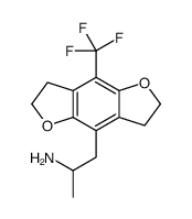 1-[4-(trifluoromethyl)-2,3,6,7-tetrahydrofuro[2,3-f][1]benzofuran-8-yl]propan-2-amine结构式