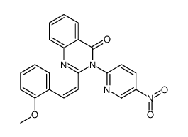 2-[(E)-2-(2-methoxyphenyl)ethenyl]-3-(5-nitropyridin-2-yl)quinazolin-4-one结构式