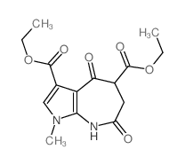 Diethyl 1-methyl-4,7-dioxo-1,4,5,6,7,8-hexahydropyrrolo(2,3-b)azepine-3,5-dicarboxylate Structure