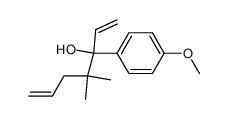 3-(4-methoxyphenyl)-4,4-dimethylhepta-1,6-dien-3-ol Structure