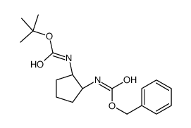 benzyl tert-butyl (1R,2R)-cyclopentane-1,2-diyldicarbamate结构式