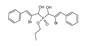 propyl bis(2-bromo-1-hydroxy-3-phenylallyl)phosphinate Structure