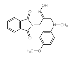 2-[(2Z)-2-hydroxyimino-3-[(4-methoxyphenyl)-methyl-amino]propyl]isoindole-1,3-dione结构式