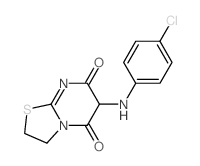 5H-Thiazolo[3,2-a]pyrimidine-5,7(6H)-dione, 6-[(4-chlorophenyl)amino]-2,3-dihydro-结构式