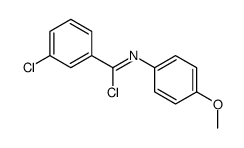 3-chloro-N-(4-methoxyphenyl)benzenecarboximidoyl chloride结构式